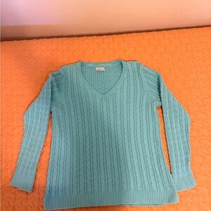 Croft & Barrow Women's V-Neck Sweater - Light Green